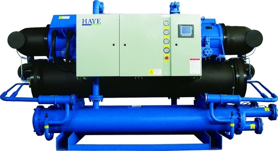 Refrigerador de água de refrigeração água R22 de 450 toneladas com o compressor dobro do parafuso de Hanbell