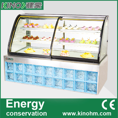 Fábrica de China, mostra comercial, mostra do armário de exposição da pastelaria, congelador da exposição do bolo