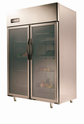 Refrigerador ereto 1000L da exposição do congelador de 2 portas, -2℃~+10℃