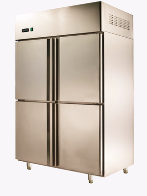 Refrigerador ereto comercial de aço inoxidável 900L com quatro portas