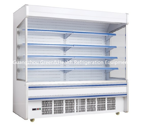 Refrigerador aberto cinzento de Multideck do fruto/bebida ajustável para a loja