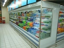 O refrigerador aberto de Multideck da bebida da energia, personaliza o refrigerador da exposição de Multideck