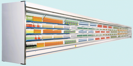 Refrigerador de Multideck/mostra abertos do refrigerador para o supermercado ou o anúncio publicitário