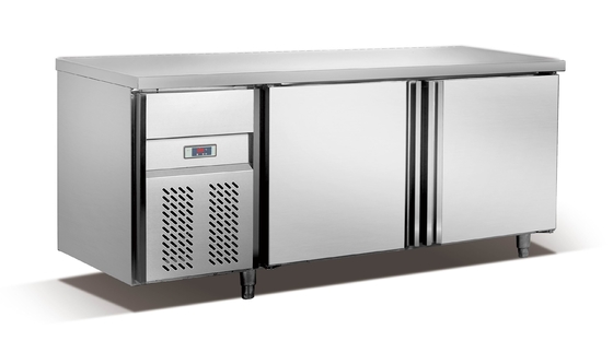 Refrigerador comercial do worktable com 2 portas/fábrica OEM do congelador