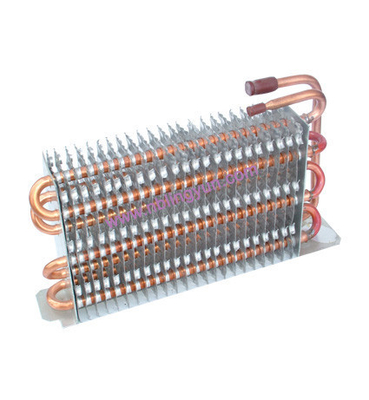 Tubo de cobre universal, condensadores de alumínio do refrigerador da aleta com placa de aço inoxidável