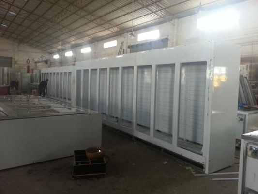 O refrigerador de vidro comercial congelado -20°C 5 da porta do alimento mergulha para o supermercado