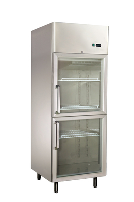 Refrigeradores de vidro de poupança de energia da porta, congelador comercial 740 x870x2050 do gelado 550L