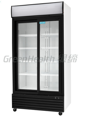 Porta de vidro do congelador diodo emissor de luz/T5 ereto comercial leve com compressor de Tecumseh