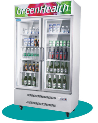 refrigerador da exposição da bebida de 2 portas para a fábrica do OEM Guanzghou da padaria