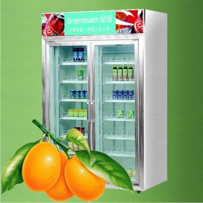 refrigerador da exposição da bebida de 2 portas para a fábrica do OEM Guanzghou da padaria