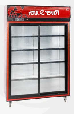 Refrigerador dianteiro de vidro da bebida com a porta deslizante para o restaurante