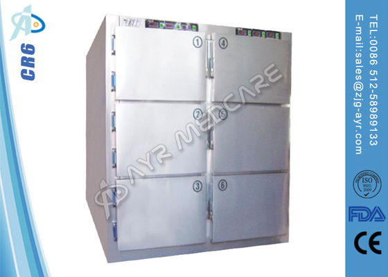 Câmaras médicas médica DC24V-AC220V da morgue do congelador de refrigerador do hospital seis