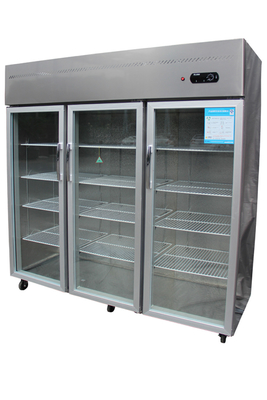Congelador de refrigerador comercial R134a da porta econômica do vertical três