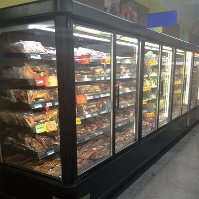 Sala refrigerando do multi refrigerador de vidro da bebida da carga da parte traseira do congelador da porta da leiteria da plataforma