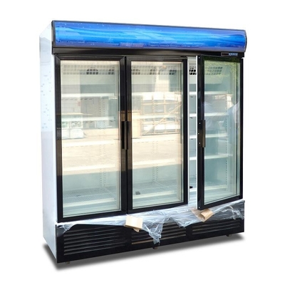 O refrigerador de vidro R404a da porta, congelador da porta de 3 vidros automático degela