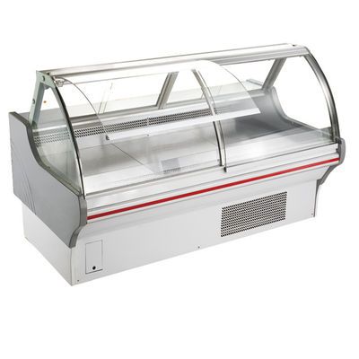 O supermercado fino de levantamento das portas indica a mostra R22/R404a do refrigerador com refrigerar dinâmico