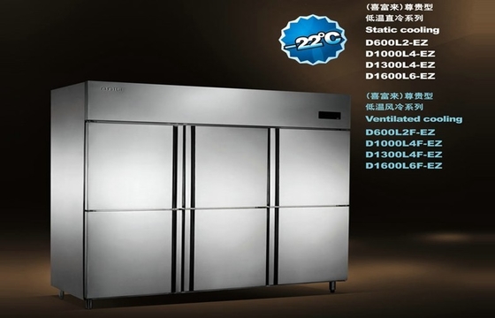 D1300L4 congelador ereto inoxidável 1600L, congelador de refrigerador comercial