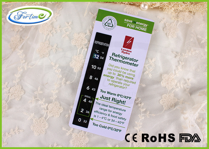O LCD colore o cartão do termômetro do refrigerador do PVC da mudança para o presente 0 da promoção ~ precisão 12℃ alta