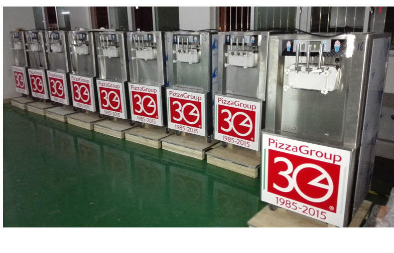 Consumo de baixa energia macio do congelador do gelado do saque para o mercado do Médio-fim
