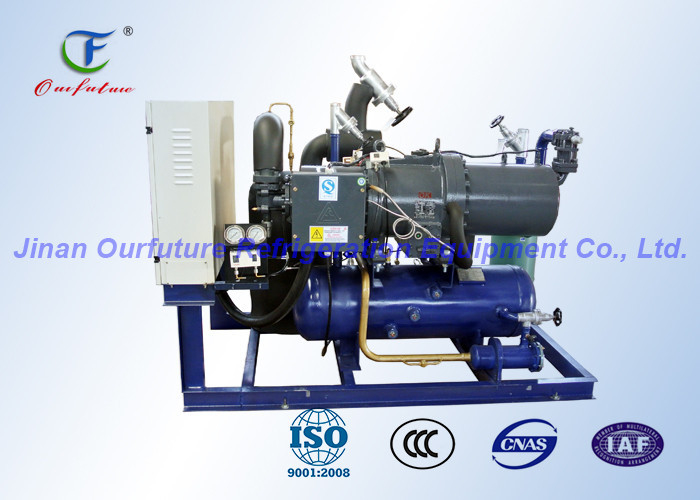 Unidade de condensação integral da unidade do compressor do parafuso do tipo de R404a Fusheng para o armazenamento frio
